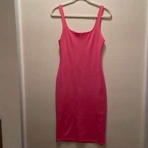 Zara Pink Midi Bodycon Dress - Size M - Worn Once